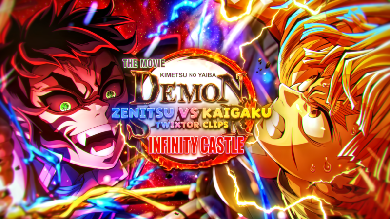 Zenitsu Vs Kaigaku Clips For Editing | Demon Slayer Infinity Castle Movie