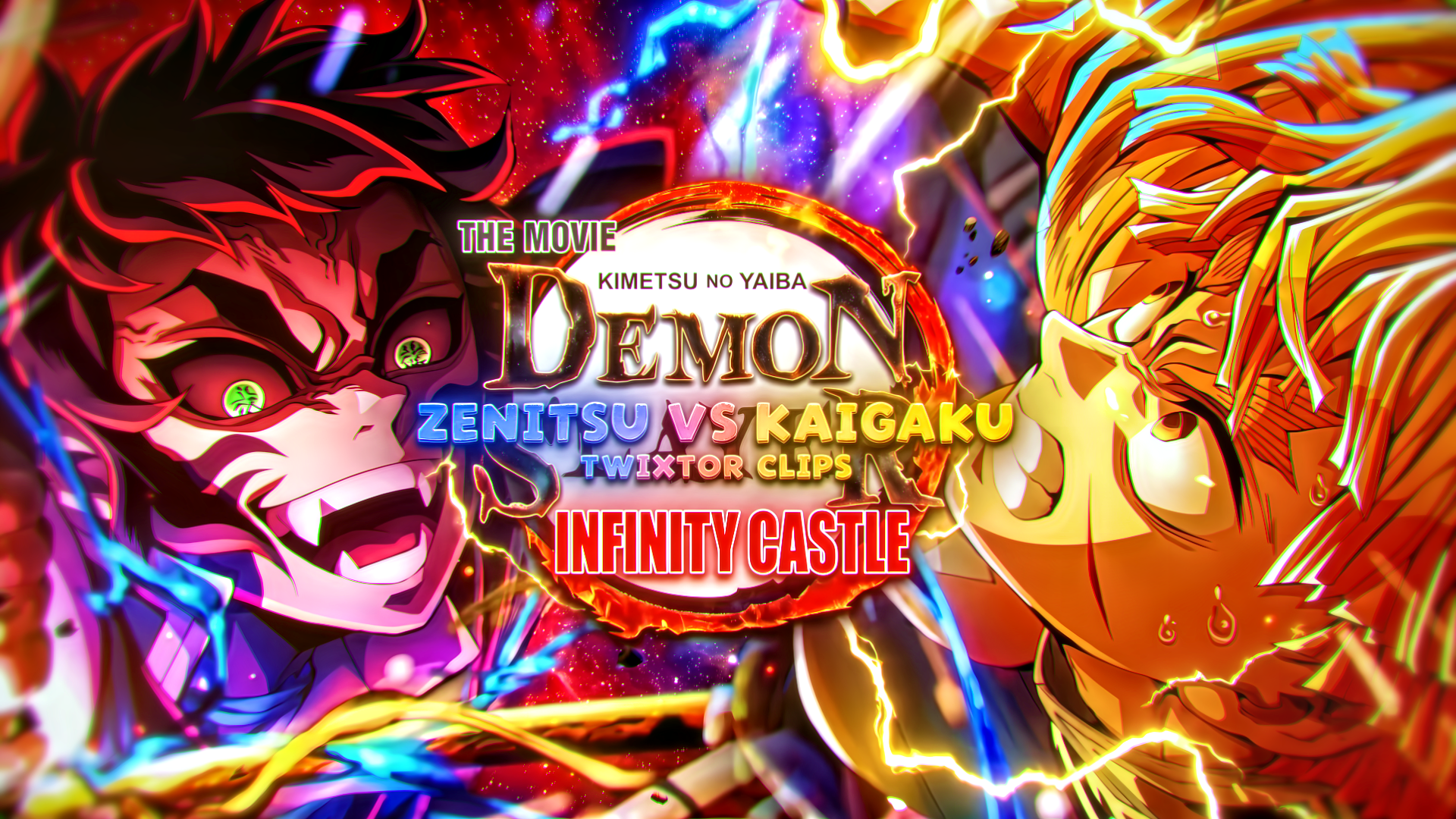 Zenitsu Vs Kaigaku Clips For Editing | Demon Slayer Infinity Castle Movie